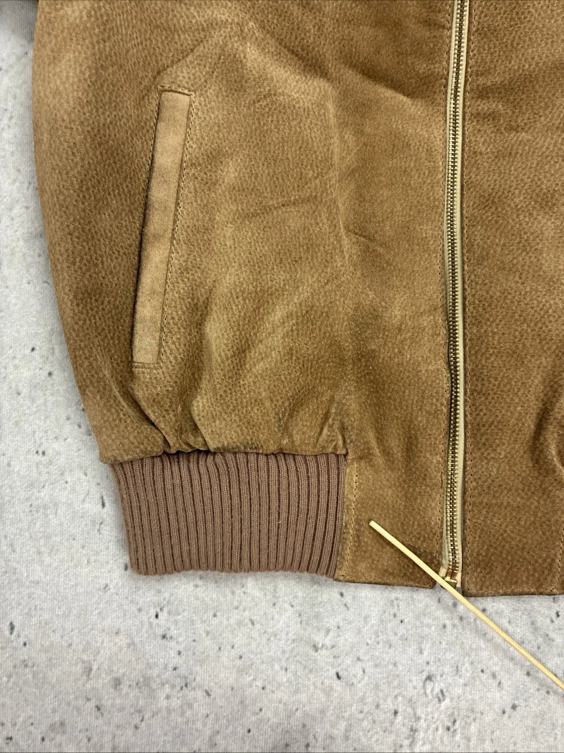 Vintage Brazil Leather Suede Bomber Jacket Size 42