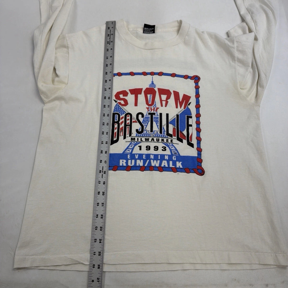Vintage Storm The Bastille Milwaukee Walk/Run Long Sleeve T-Shirt XL 1993 90s