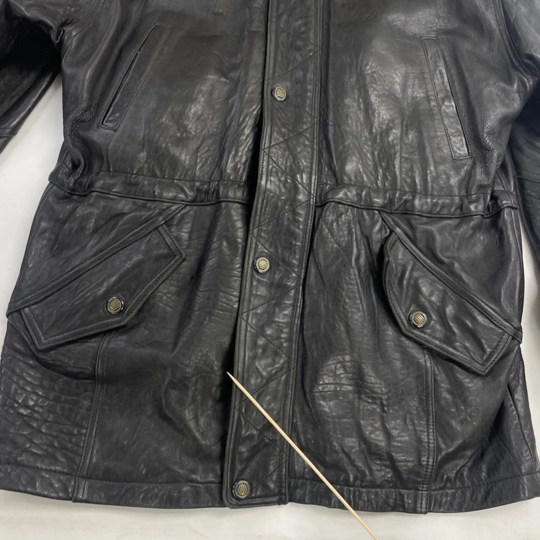 Danier Leather Coat Jacket Size Medium Black