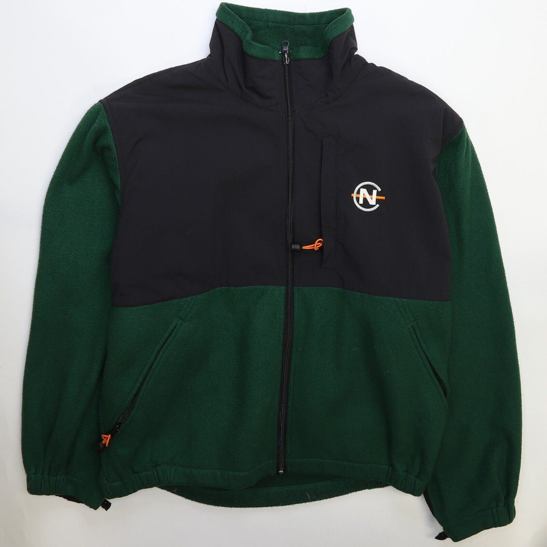 Vintage Nautica Competition Fleece Jacket Size Large Green