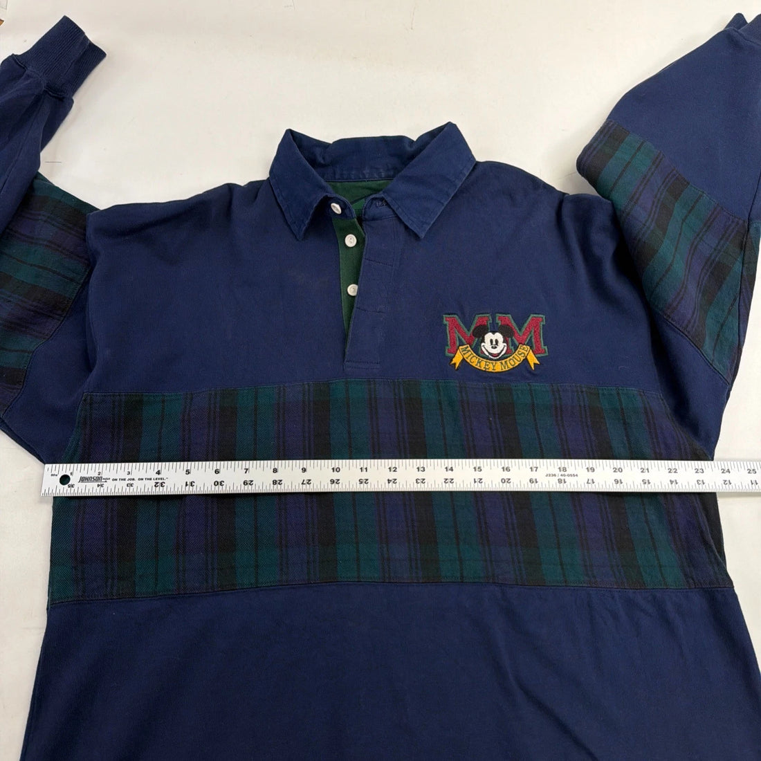 Vintage Mickey Mouse Disney Rugby Shirt Size Large