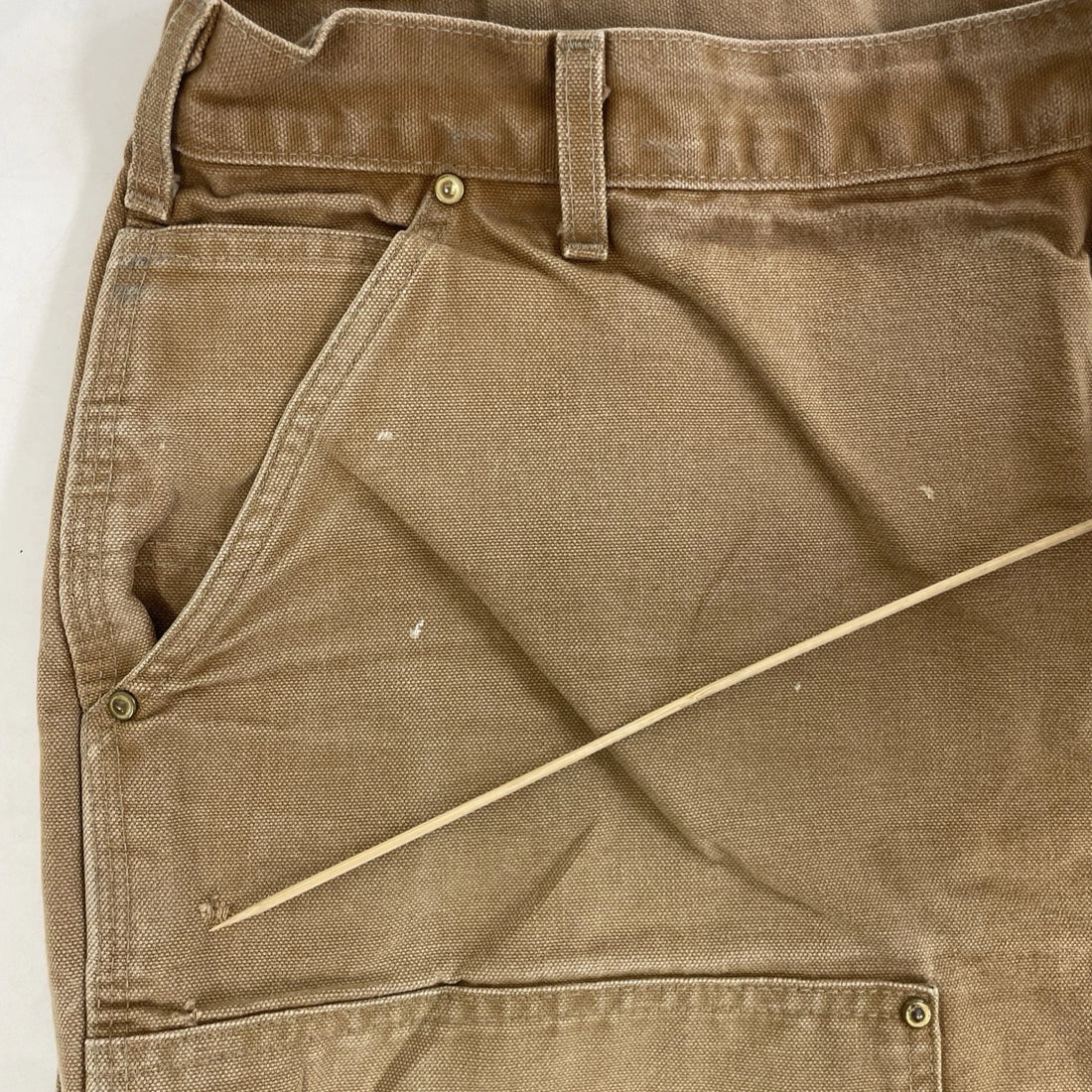 Carhartt Canvas Carpenter Double Knee Work Pants Size 42 X 30 Brown