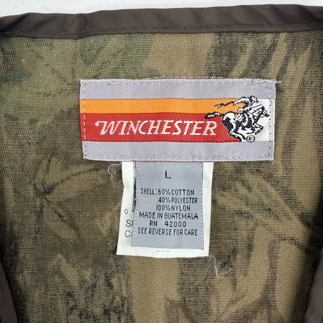 Winchester Trebark Camo Hunting Vest Jacket Size Large