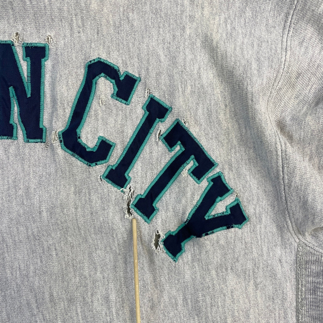 Vintage Ocean City Champion Reverse Weave Sweatshirt Hoodie Large Distressed 90s