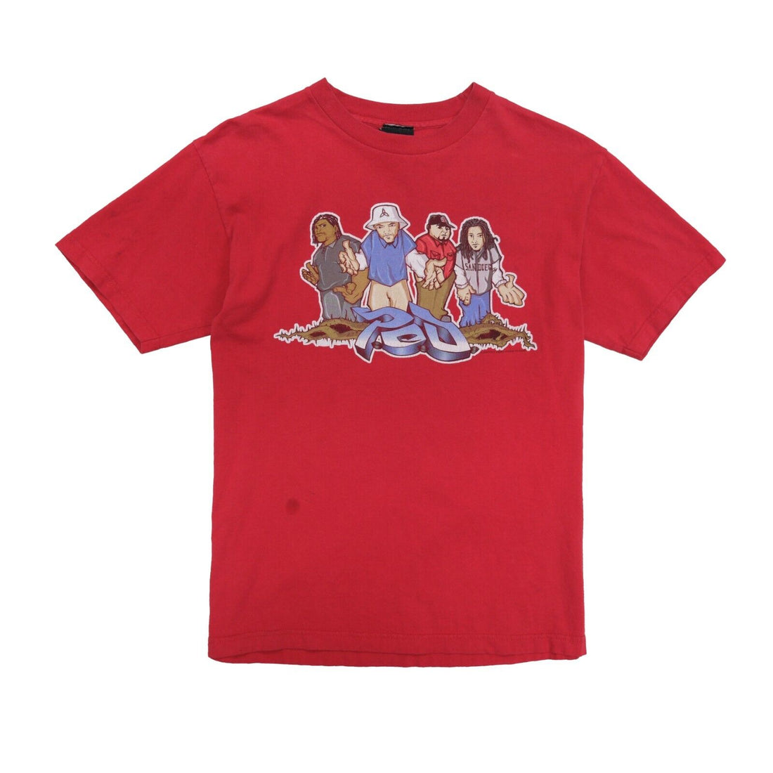 Vintage POD Payable on Death Giant T-Shirt Size Medium Red 2000 Band Tee Cartoon