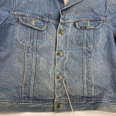 Vintage Lee Storm Rider Denim Jean Trucker Jacket Size XL