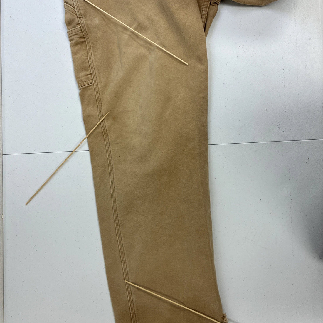 Carhartt Canvas Carpenter Work Pants Size 38 X 32 Brown