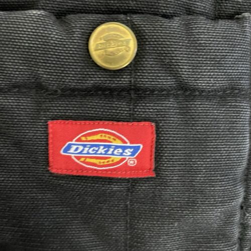 Dickies Canvas Work Vest Jacket Size 2XL Black Sherpa Lined