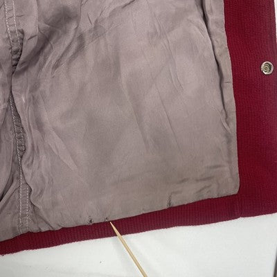 Vintage Sand-Knit Letterman Varsity Jacket Size 38 1970s 70s