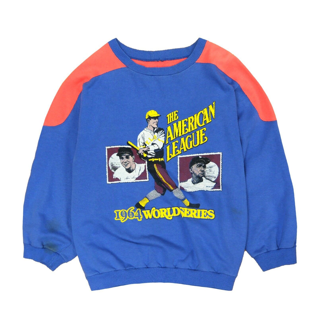 Vintage The American League 1964 World Series Sweatshirt Crewneck Size XL Blue
