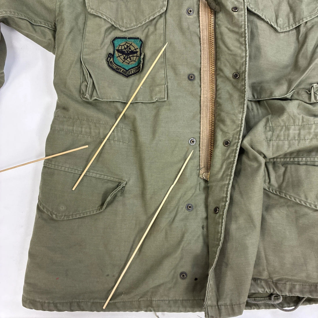Vintage USAF OG 107 Military Field Coat Jacket Size Medium