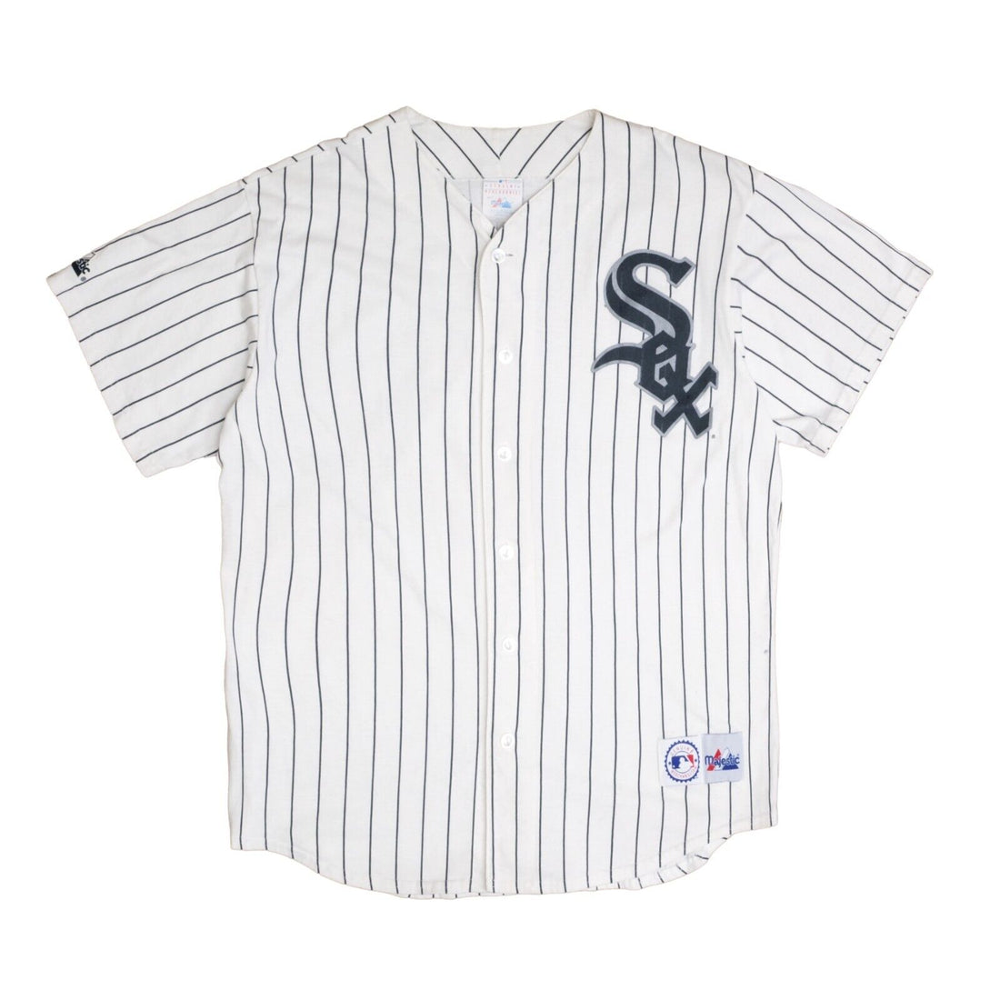 Vintage Chicago White Sox Majestic Jersey Size Large Pinstripe MLB