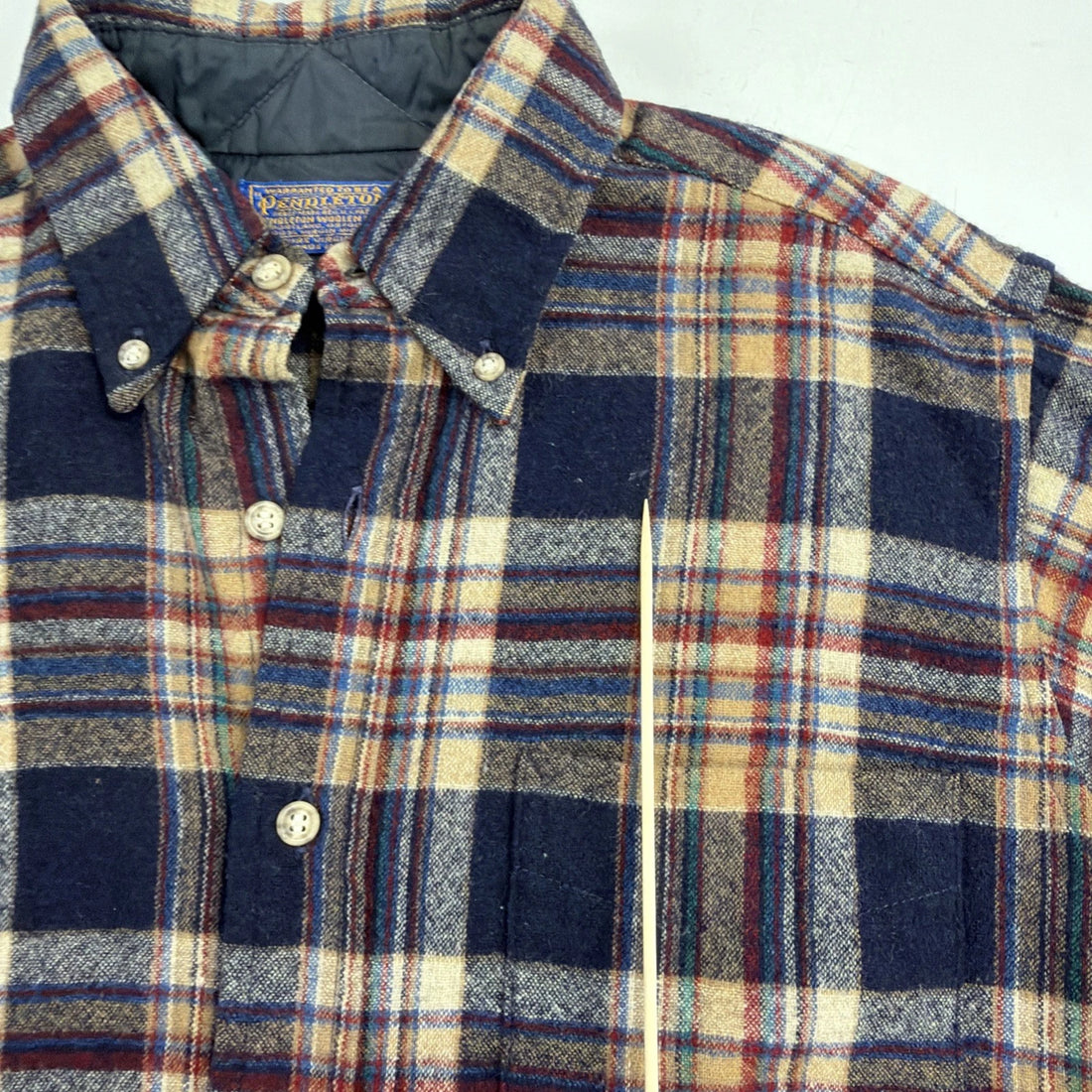 Vintage Pendleton Wool Fireside Button Up Shirt Size Small Plaid