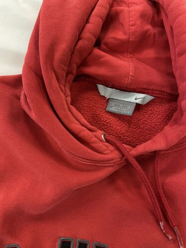 Vintage Nike Sweatshirt Hoodie Size XL Red Spell Out – Throwback Vault