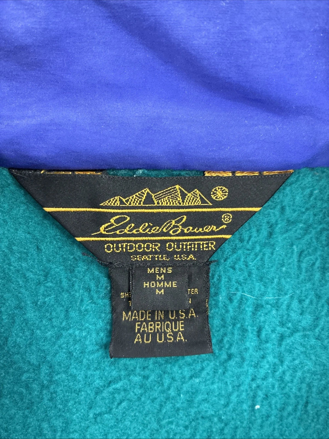 Vintage Eddie Bauer Full Zip Fleece Jacket Size Medium