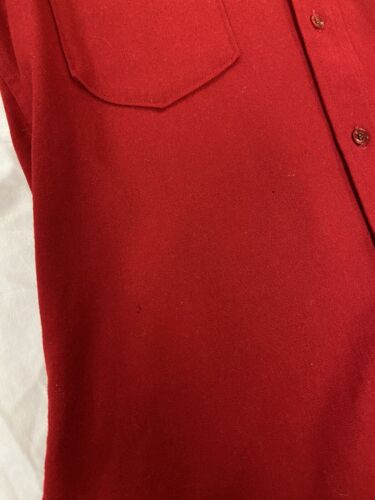 Vintage Pendleton Wool High Grade Western Button Up Shirt Size 16 Red