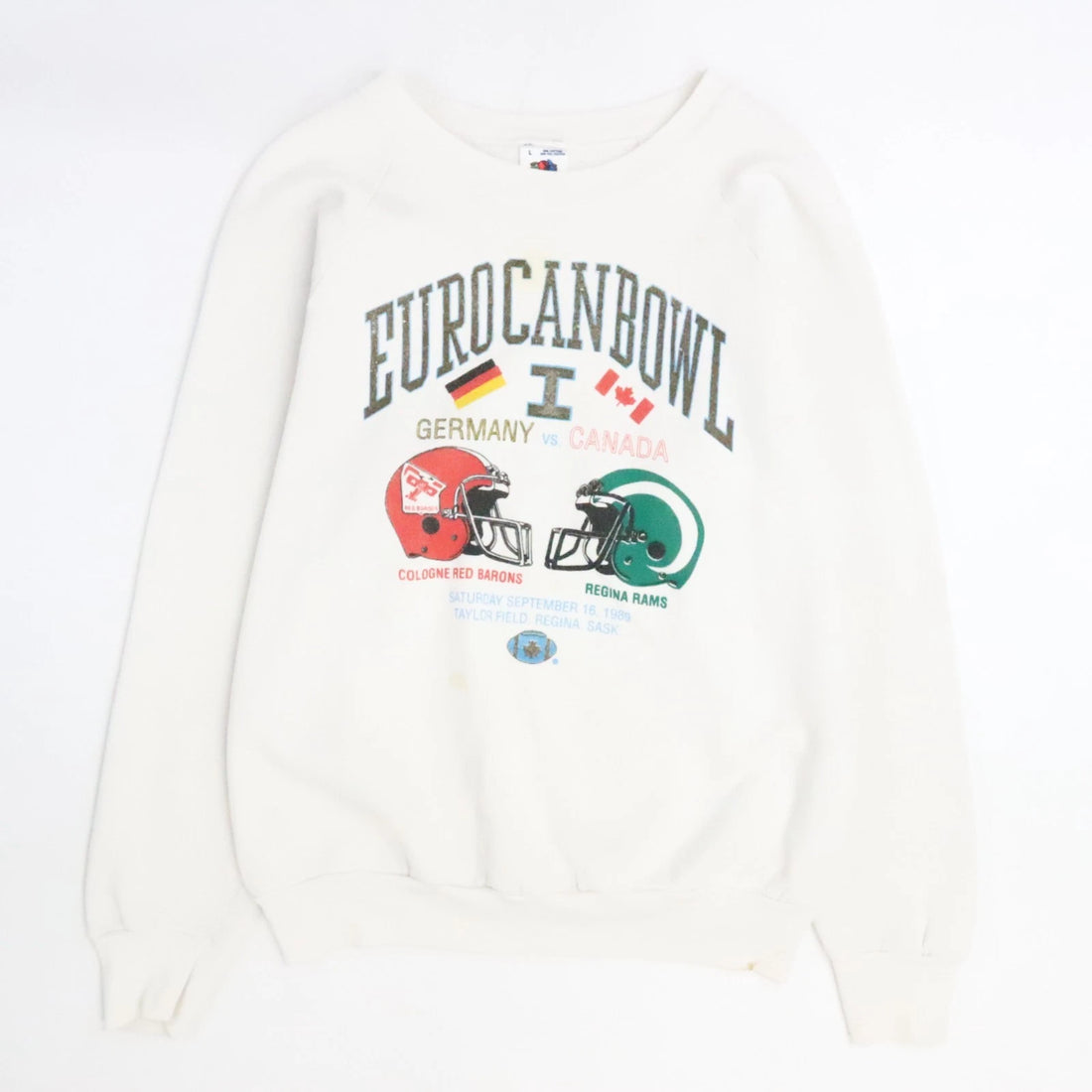 Vintage Eurocanbowl Germany Vs Canada Football Sweatshirt Size Large 90s
