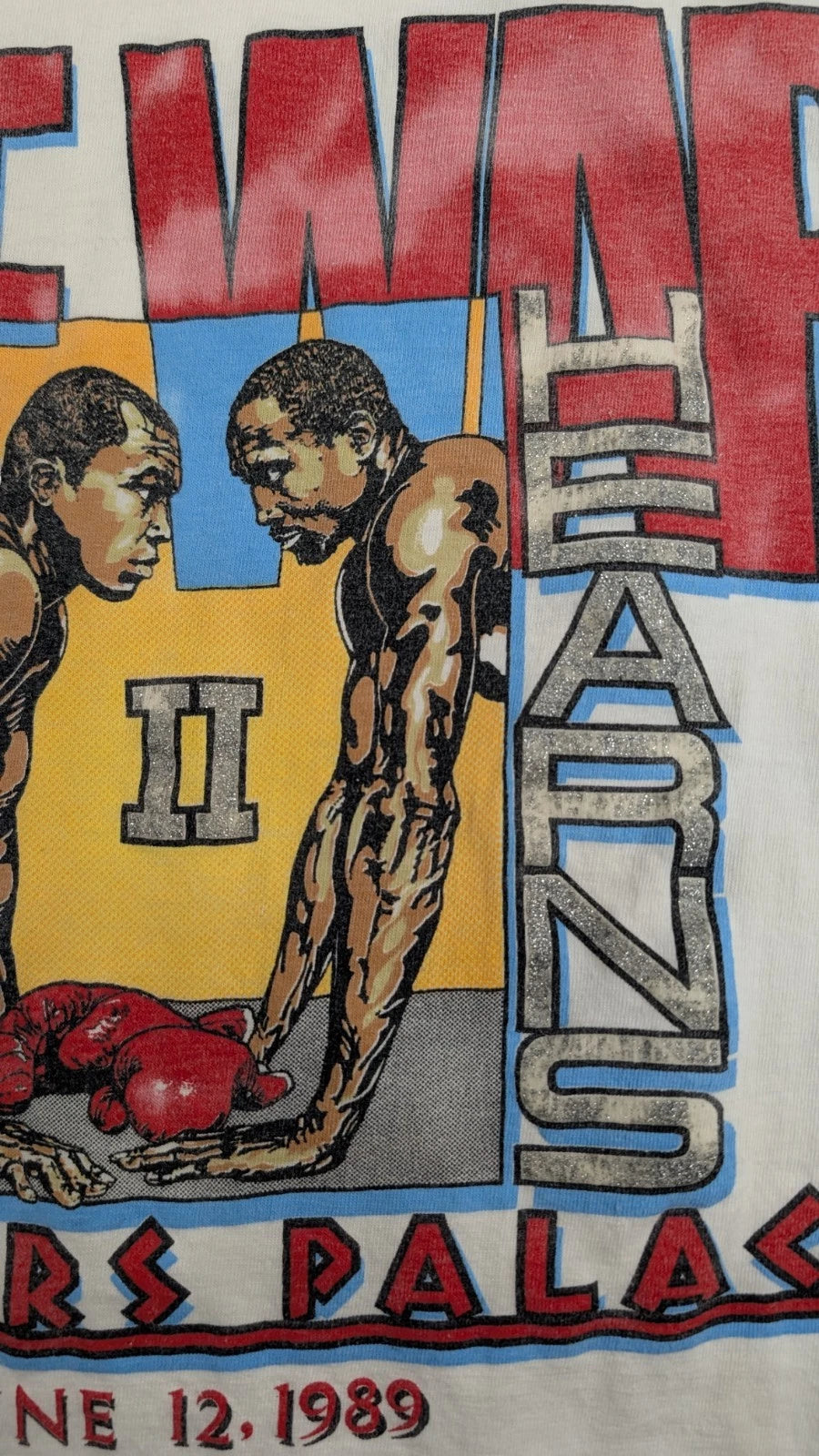 Vintage Sugar Ray Leonard Thomas Hearns II The War Boxing T-Shirt Size XL 80s