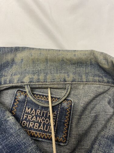 Vintage Marithe Francois Girbaud Denim Coat Jacket Size Large Blue Y2K