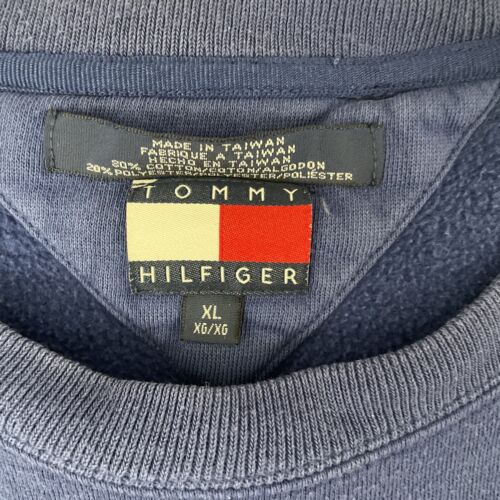 Tommy Hilfiger Spell Out Crewneck Sweatshirt Size XL Embroidered