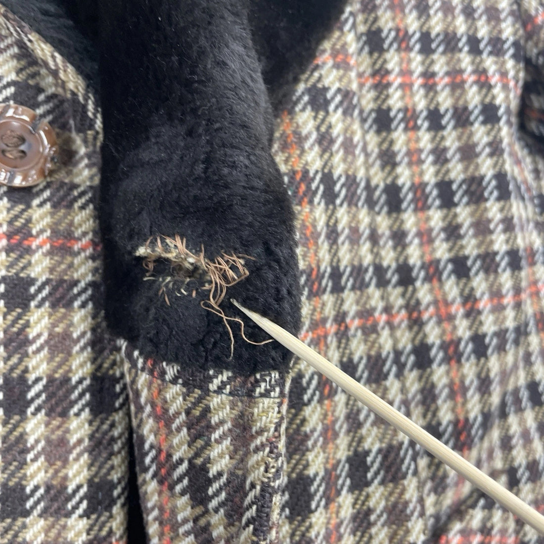 Vintage Climatic Fur Coat Jacket Womens Size 38 Brown