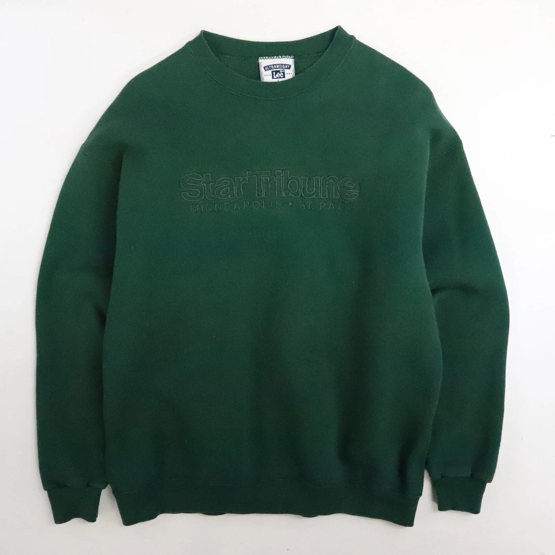 Vintage Star Tribune Minneapolis Crewneck Sweatshirt Size Large Green 90s