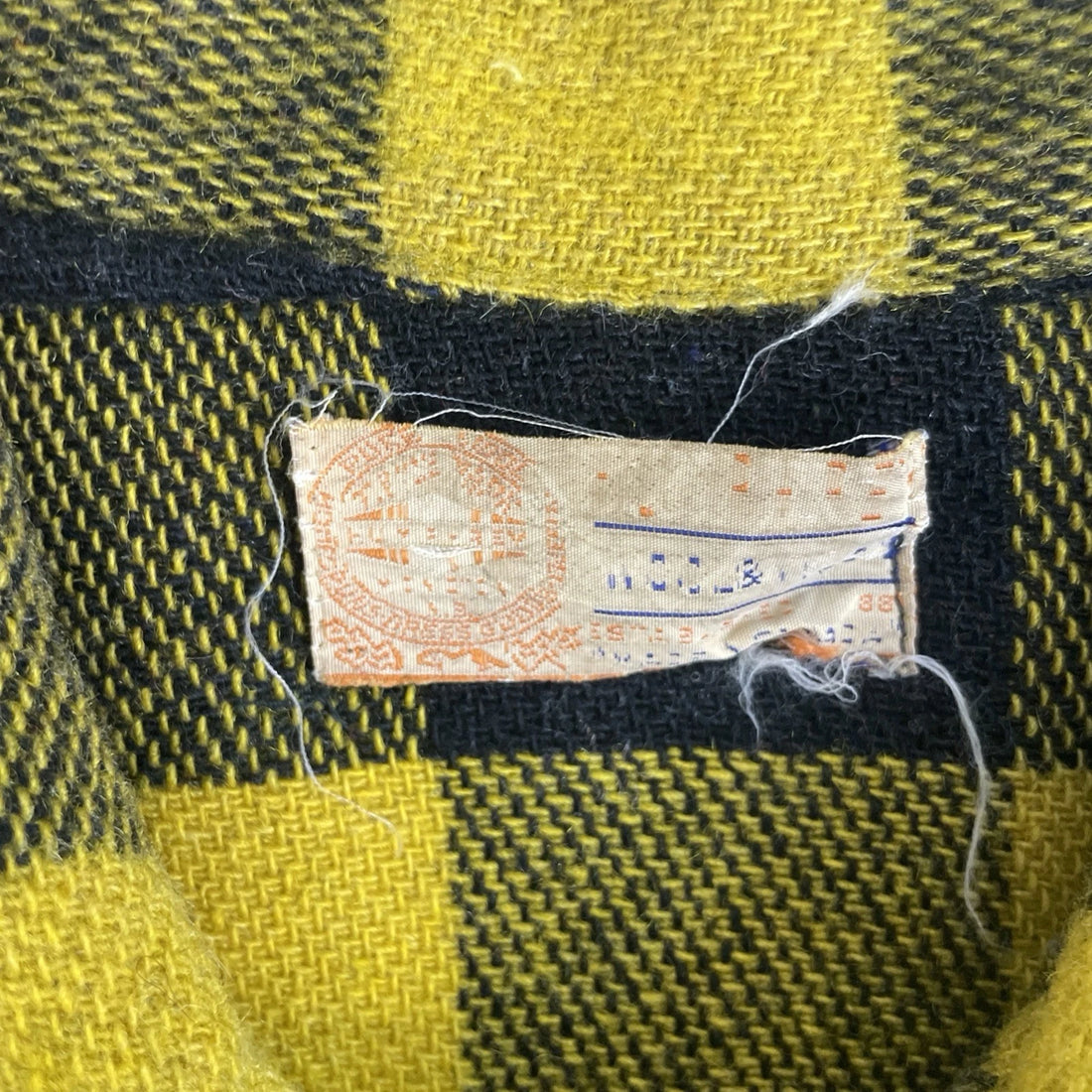 Vintage Wool Button Up Shirt Size XL Yellow Plaid