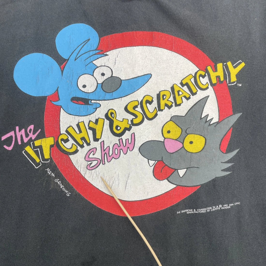 Vintage The Itchy & Scratchy Show T-Shirt Size XL Simpsons 90s