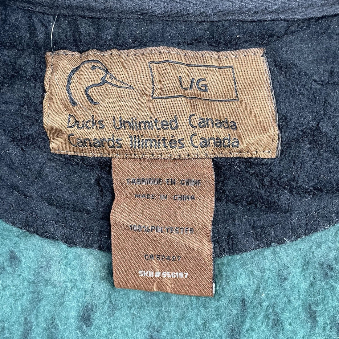 Vintage Ducks Unlimited Fleece Jacket Size Large Nature