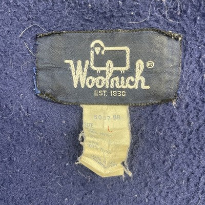 Vintage Woolrich Fleece Lined Bomber Jacket Size Large Blue