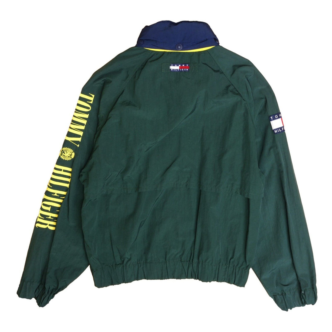 Vintage Tommy Hilfiger Light Jacket Size Large Green Sleeve Spell Out