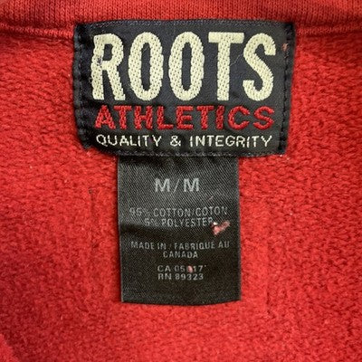 Vintage Roots Canada 1/4 Zip Pullover Sweatshirt Size Medium Red