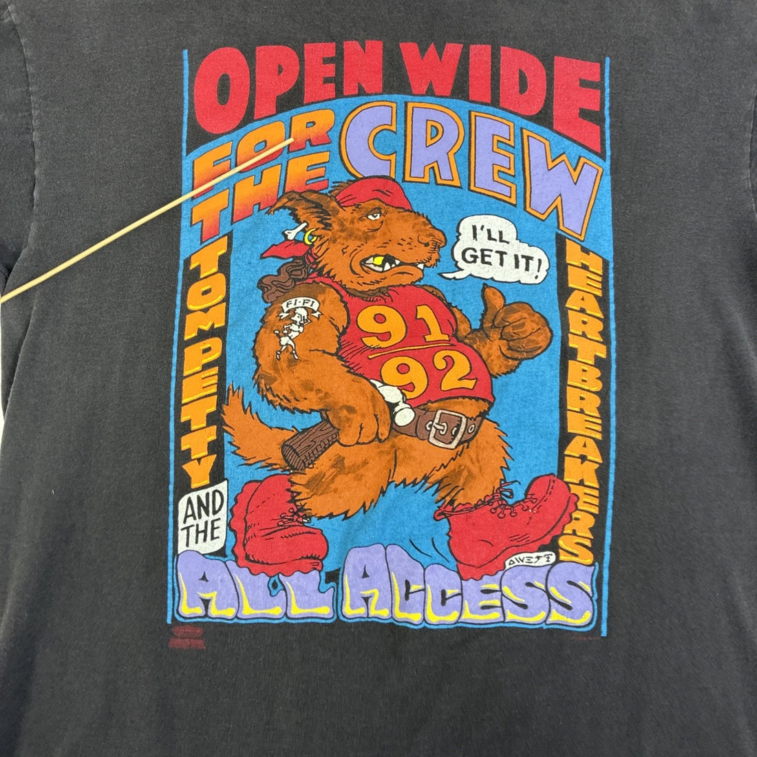 Vintage Tom Petty & The Heartbreakers Open Wide Crew T-Shirt Size XL 1991 90s