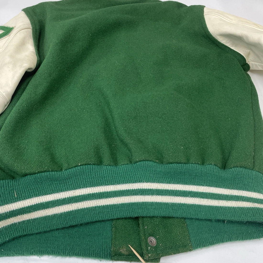 Vintage Wool Letterman Varsity Jacket Size Medium Green 1987 80s