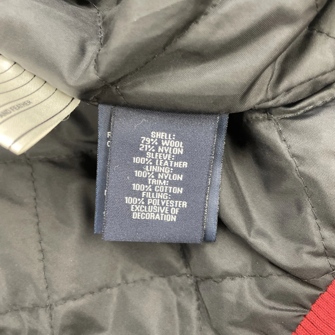 Tommy Hilfiger Jeans Leather Wool Varsity Jacket Size Medium