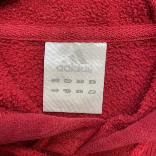 Adidas Sweatshirt Hoodie Size Large Red