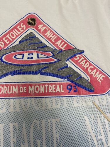 Vintage Montreal Canadiens 44th All Star Game Chalk Line T-Shirt XL 1994 90s NHL