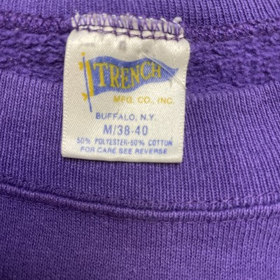 Vintage Minnesota Vikings Helmet Trench Sweatshirt Crewneck Size Medium NFL