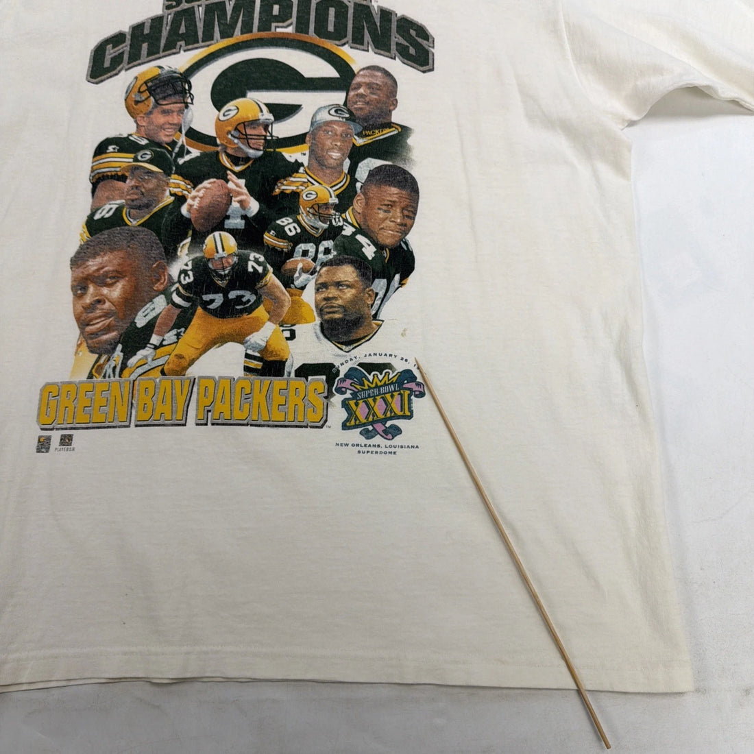 Vintage Green Bay Packers Super Bowl XXXI Champs Starter T-Shirt Large 90s NFL