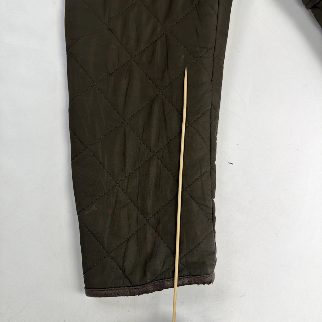 Barbour Powell Quilt Waxed Coat Jacket Size Large