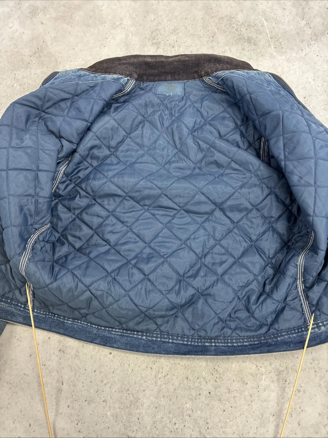 Vintage Osh Kosh Denim Jacket Size Large Quilt Lined 70s