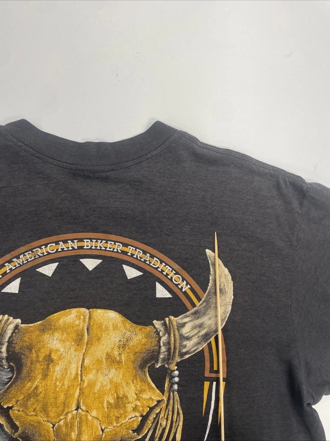 Vintage Sturgis Black Hills Rally Skull Skeleton T-Shirt XL Double Sided 1993