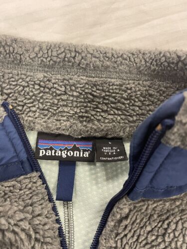Vintage Patagonia Retro-X Deep Pile Fleece Jacket Size Large Gray