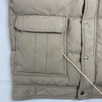 Vintage Inuvik Puffer Vest Jacket Size Large Tan Insulated