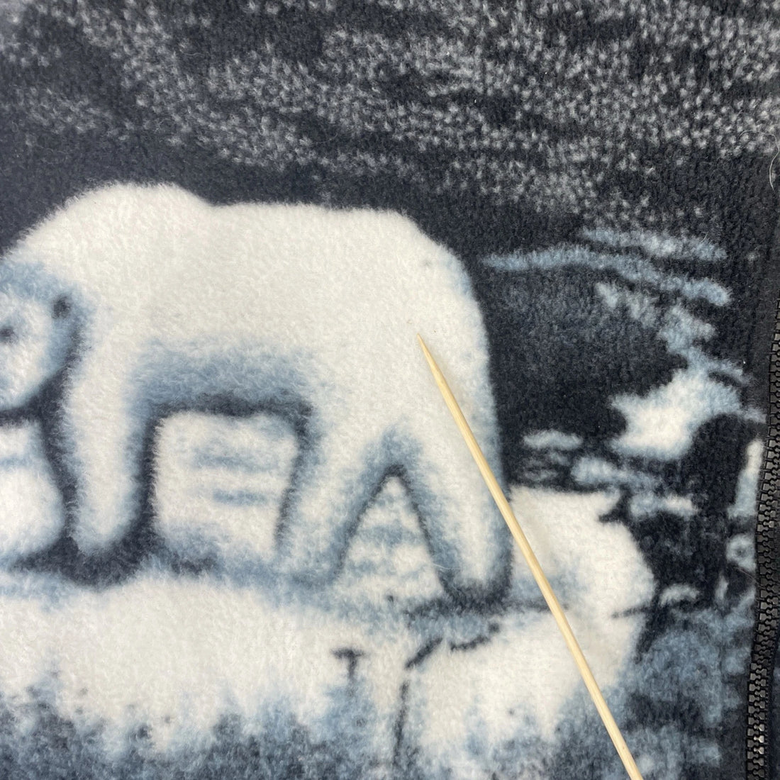 Vintage Polar Bear Arctic Winter Fleece Jacket Size Small Nature