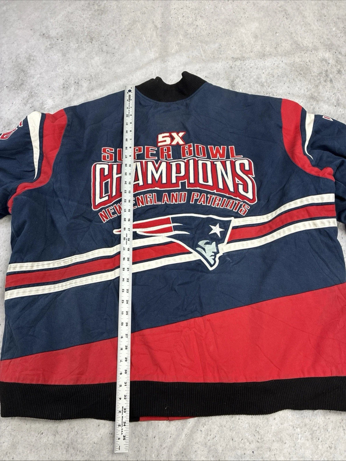 New England Patriots 5X Super Bowl Champs Bomber Jacket Size 5XL NFL