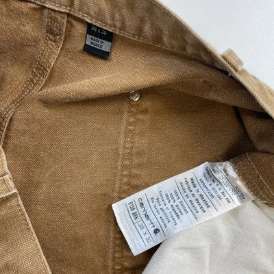 Carhartt Canvas Carpenter Double Knee Work Pants Size 38 X 30 Brown