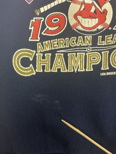 Vintage Cleveland Indians World Series Sweatshirt Large 1995 90s MLB