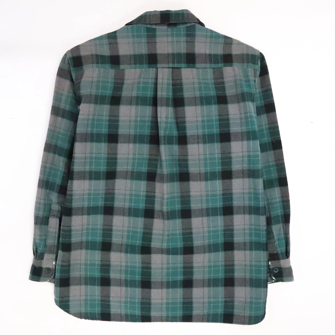 L.L. Bean Button Up Shirt Size Large Green Plaid