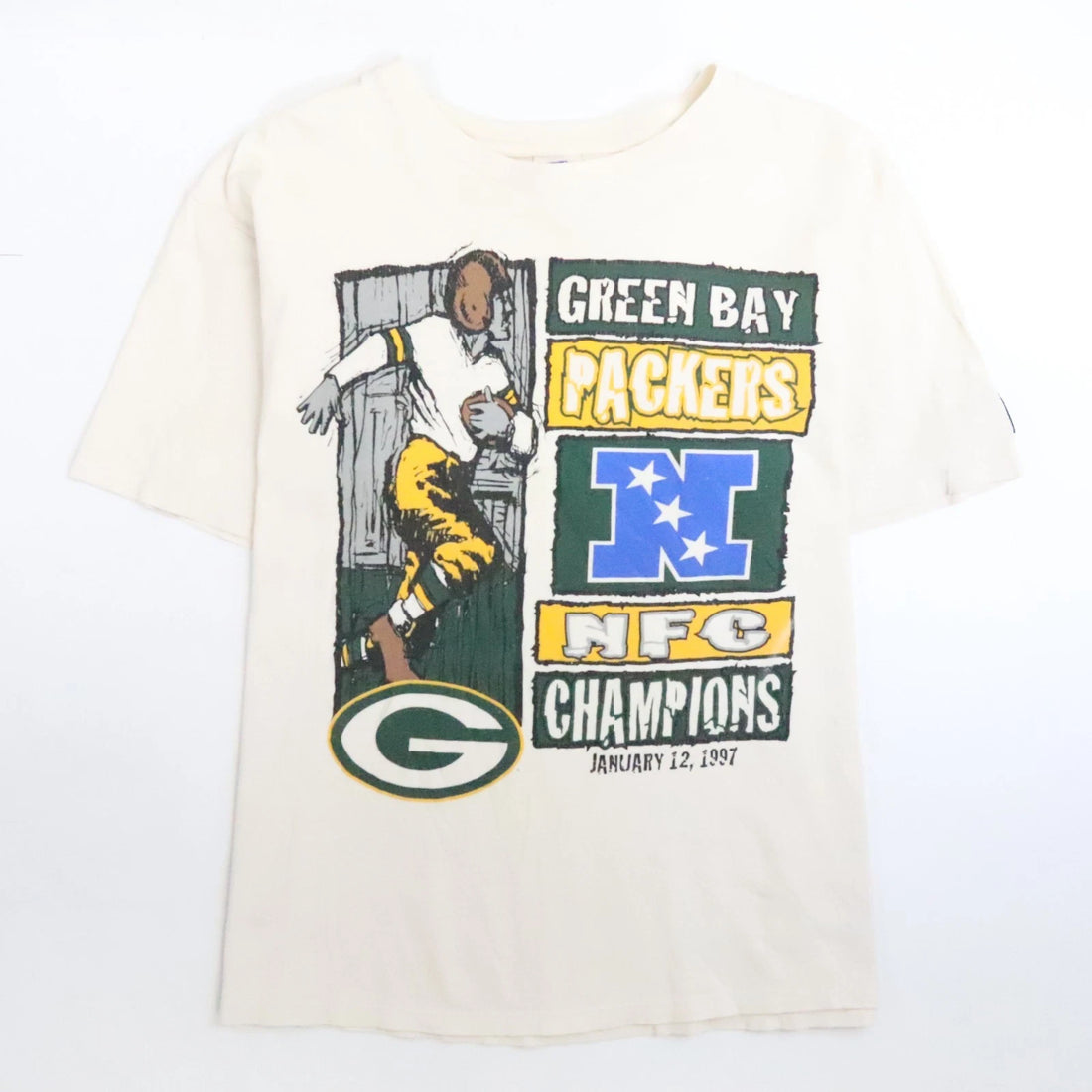 Vintage Green Bay Packers AFC Champs T-Shirt Size Large 1997 NFL